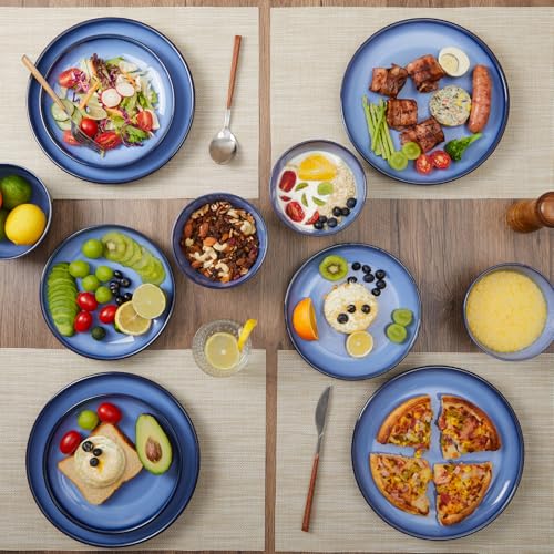 Stoneware Dinnerware Sets for 4 (Light Blue / Set (12pcs))