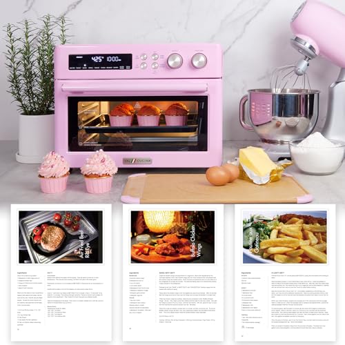 Retro 26.3 QT Infrared Heating Air Fryer Toaster Oven (Classic Pink Color)