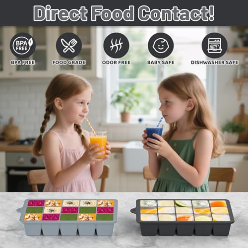 Silicone Ice Cube Tray 3 Pack (Black+Grey+Mint / Ice Cube Tray 3 Pack)