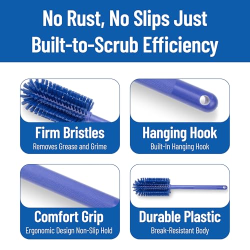 Large Water Bottle Brush Ideal for Wide (Blue)