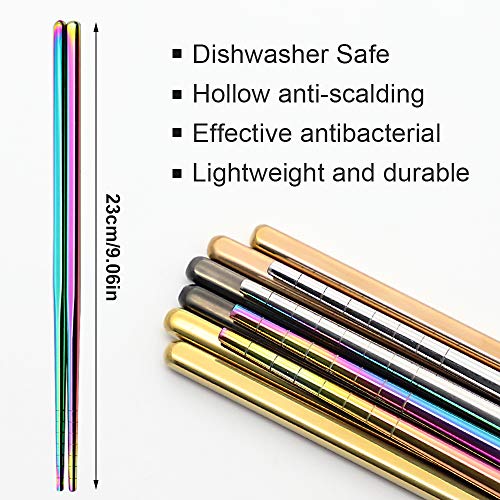 Stainless Steel Chopsticks (Multicolor)