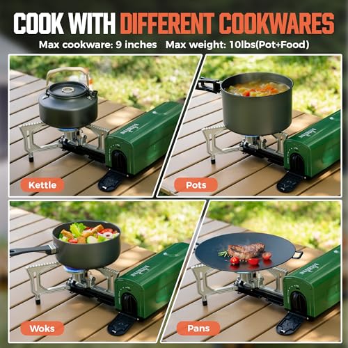 OUTDOORS Butane Camping Stove (Green)