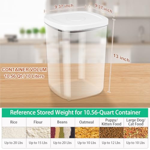 Airtight Rice Container 20 Lbs (10.56Qt-Square)