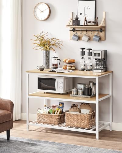 Kitchen Island with 3 Shelves