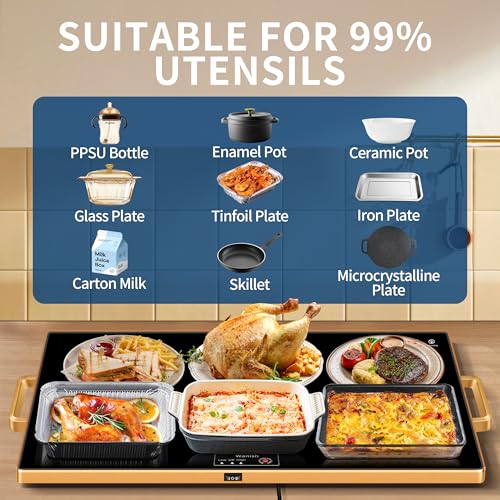 Electric Warming Tray (Black / Extra Large 32"x18")