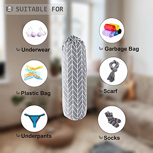 Wall Mount Plastic Grocery Bag Organizer (gray)