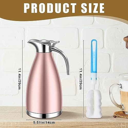 2 Pcs 68oz Thermal Coffee Carafe (Rose Gold)
