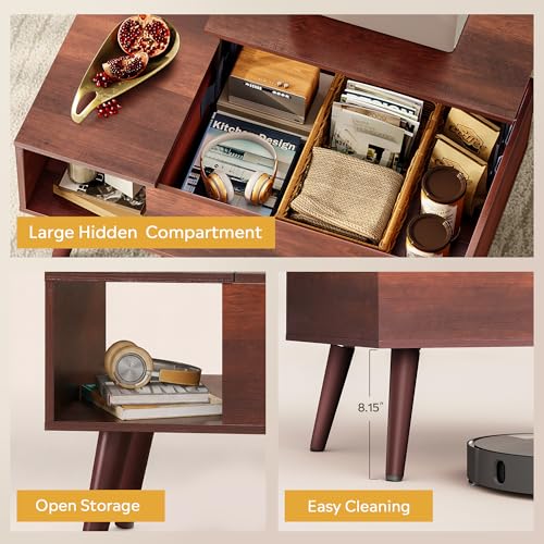 Lift Top Coffee Table with Hidden Storage (Espresso / 31.5")