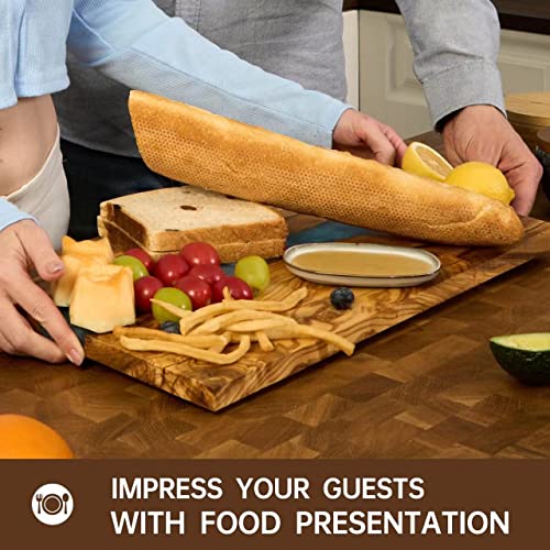Italian Olive Wood luxury Cheese board with Resin (White)