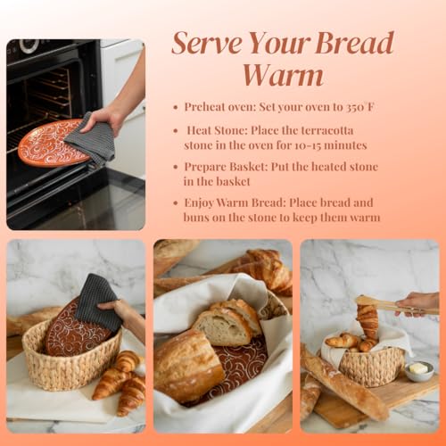 Bread Basket with Warmer & Tongs (Modern)