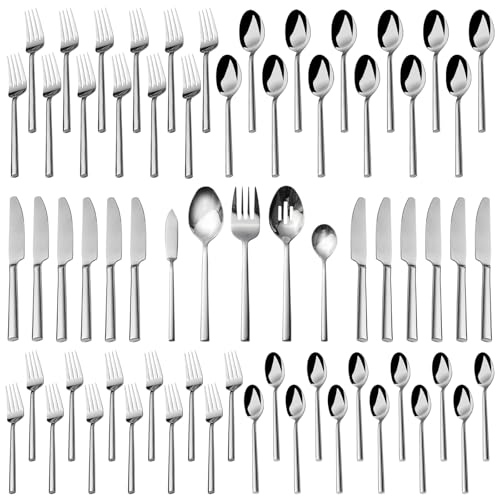Potter 65 Piece Forged Silverware Set (Silver / 65 pieces for 12)