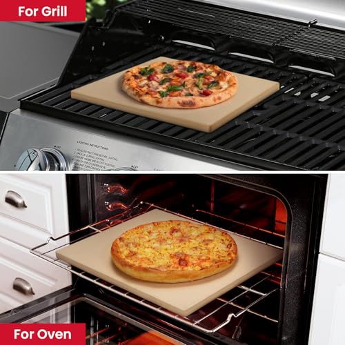 15 x 12 Inch Rectangular Pizza Stone for Oven and Grill