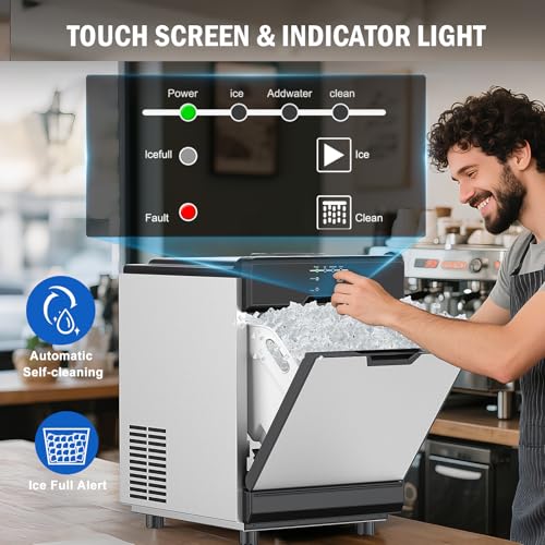 65 lbs Chewable Nugget Ice Maker Countertop Compact Self