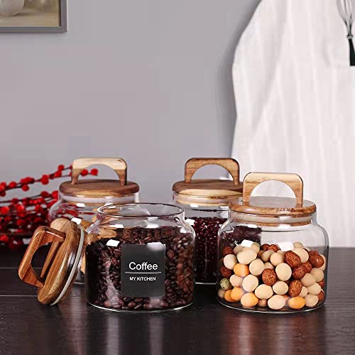 Glass Jars with Airtight Lid [Set of 4]