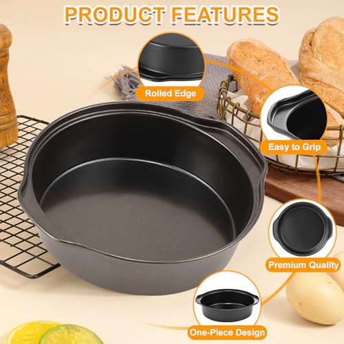6 Inch Cake Pan (3PCS Black 6 inch Cake Pan)