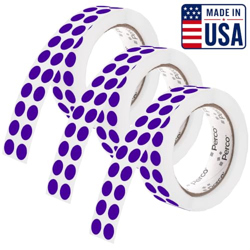 Purple Perforated Round Circle Dot Sticker 1 (Purple / 0.5 Inch)