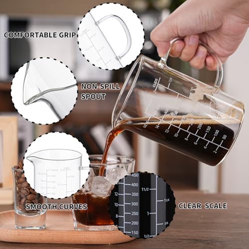 500ML 2 CUP Glass Measuring Cup With Handle (large)