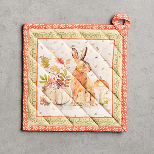 Pot Holders 100% Cotton Potholders (066 - Pumpkin Passion / 8" x 8" (Pot Holder Pack of 1))