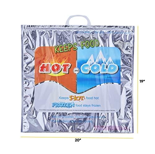 Hot and Cold Insulated Bags for Food Delivery (X Large (Grocery Size))