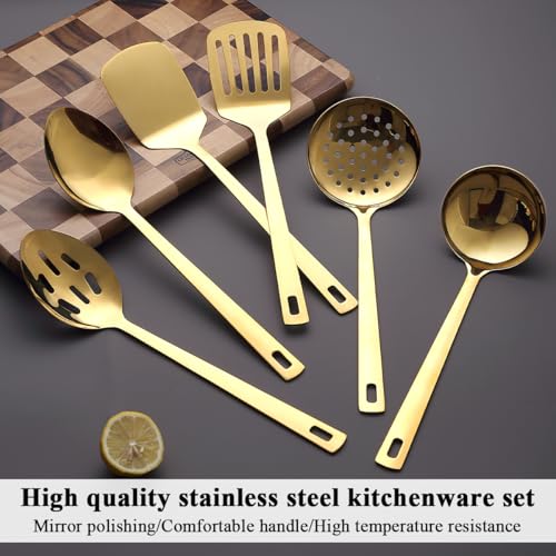 Gold Kitchen Utensils Set 6pcs (2.Gold)