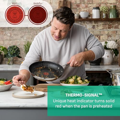 Jamie Oliver Nonstick Stainless Steel Frying Pan Set 9.5" & 11" (Nonstick Stainless Steel / 2-Piece)