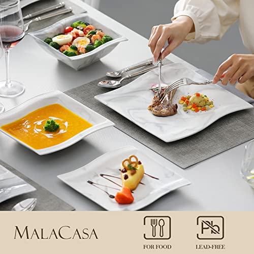 Plates and Bowls Sets (30 Piece(Service for 6) / Marble Grey)