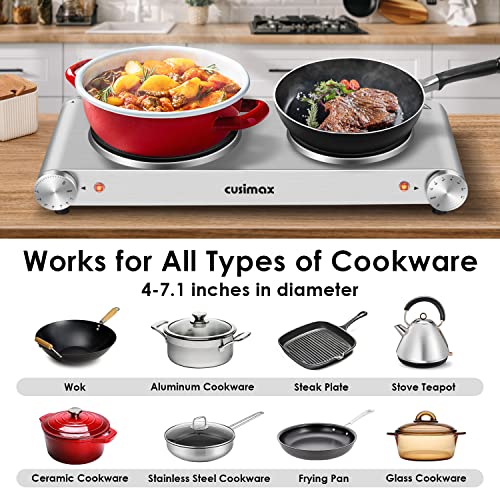 Hot Plate Electric Double Burner (Silver / Double)