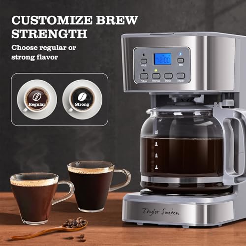 12 Cup Programmable Coffee Maker (Gray)