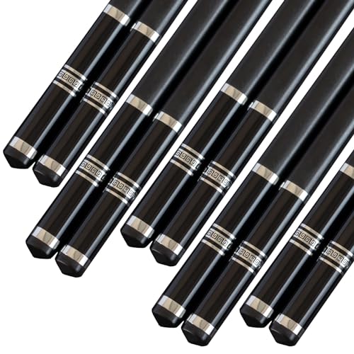 Chopsticks Reusable 5 Pairs Fiberglass Chopsticks Dishwasher Safe Square Lightweight Non (silvery)