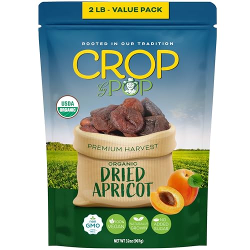 CROP BY POP Organic Sun Dried Apricots (Organic Dried Apricot / 32 oz)