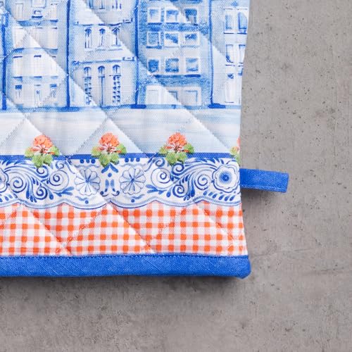 Maison d'Hermine Oven Gloves 100% Cotton Oven Mitt (008 - Amsterdam Canals / 7.5" x 13" (Oven Mitt))