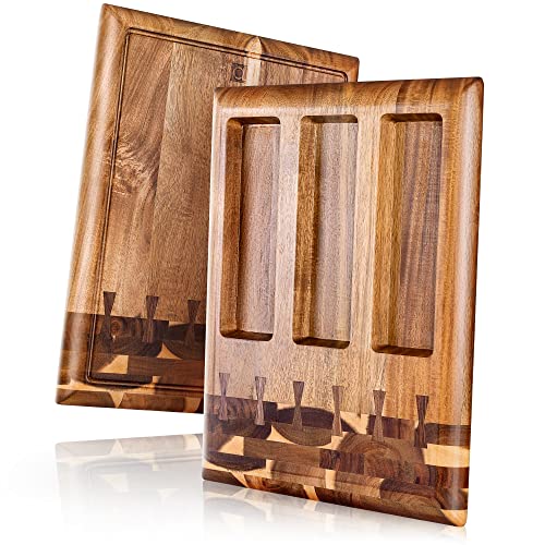 Acacia Wood Cutting Board with Juice Groove