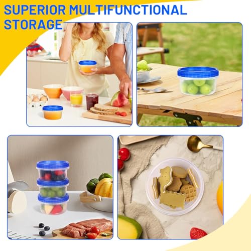 12 Pack Freezer Containers with Screw On Lids (8oz-12pack)