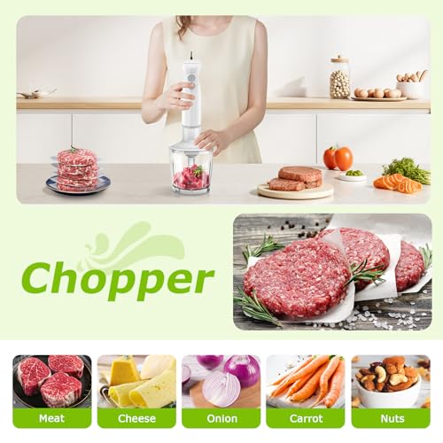 Hand Blender 4 (White / With 3 attachment)