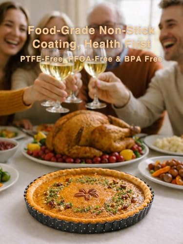 9 Inch Perforated Quiche Pan for Crispy Crust w (9.5*1.18IN)