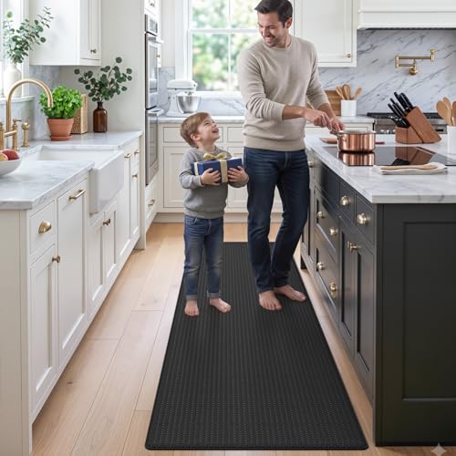 Kitchen Floor Mats Cushioned Anti Fatigue (2-black / 86"l X 23"w X 0.4"th)