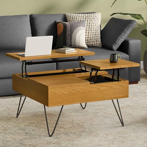 Hunter 36" Wide Solid Mango Wood Coffee Table in Natural