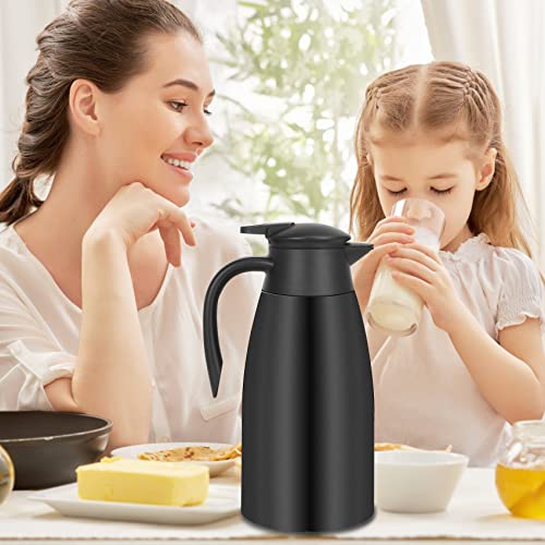 70oz Thermal Coffee Carafe Insulated Coffee Thermos (Black)