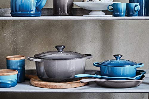Enameled Cast Iron Round Dutch Oven (Oyster / 9 Qt)