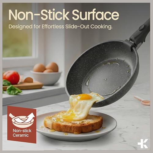 Bakken 17 Piece Ceramic Coated Aluminum Cookware Set (Dark Gray)