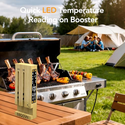 Smart Wireless Meat Thermometer (2-Probe-Honey Bamboo)