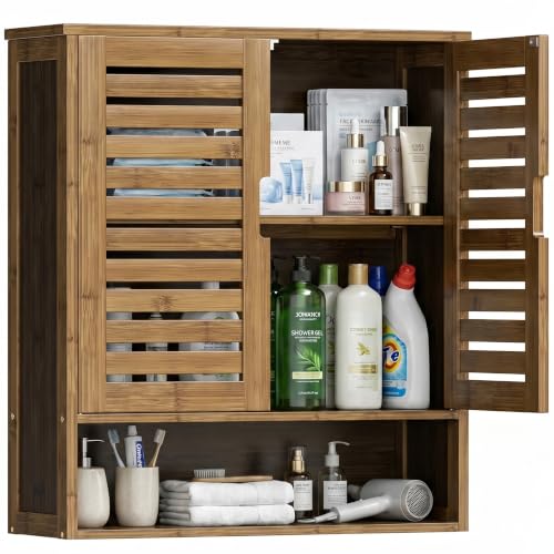 Bathroom Cabinet Wall Mounted (Walnut)