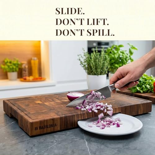 American Walnut Wood Cutting Board (Black Walnut / 19.7"L x 12.2"W)