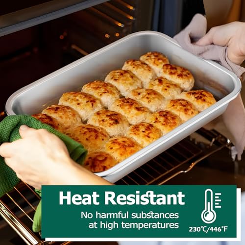 Lasagna Pan 10.6 x 8.3 x 1.7inch Stainless Steel Cake Brownie Pan