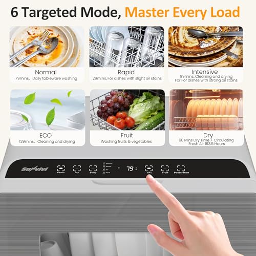 Portable Dishwasher 18’’ Countertop with 152OZ Water Tank