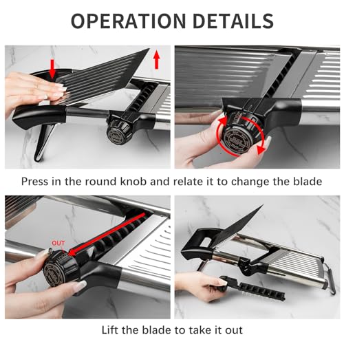 Mandoline Slicer for Kitchen (Silver)