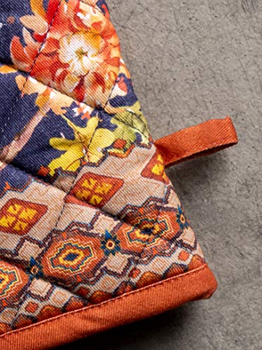Maison d'Hermine Oven Gloves 100% Cotton Oven Mitt (020 - Kelim - Infinity / 7.5" x 13" (Oven Mitt))