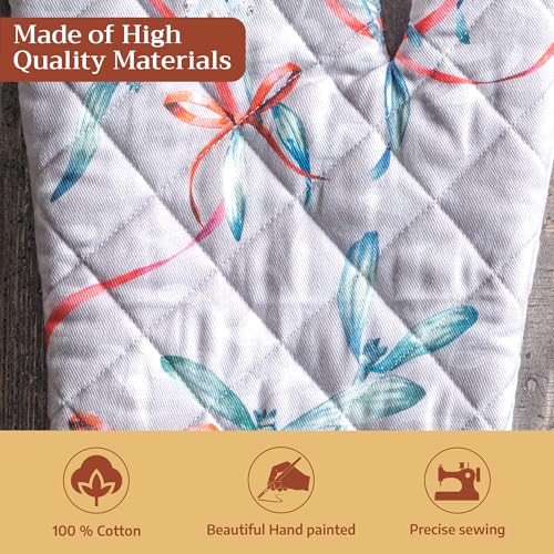 Maison d'Hermine Oven Gloves 100% Cotton Oven Mitt (122 - Enora / 7.5" x 13" (Oven Mitt))