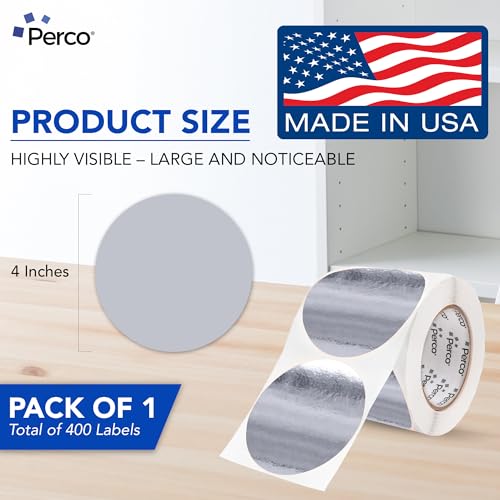 Metallic Silver Round Circle Dot Sticker 4 (Metallic Silver / 4 Inch)