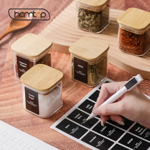 12Pcs 9oz Spice Jars Glass Container with 275 Labels (12 Count)